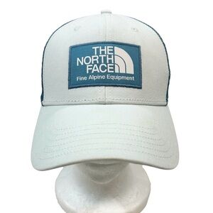 The North Face Mudder Trucker Hat Adjustable Snaps Fine Alpine Equipment blue